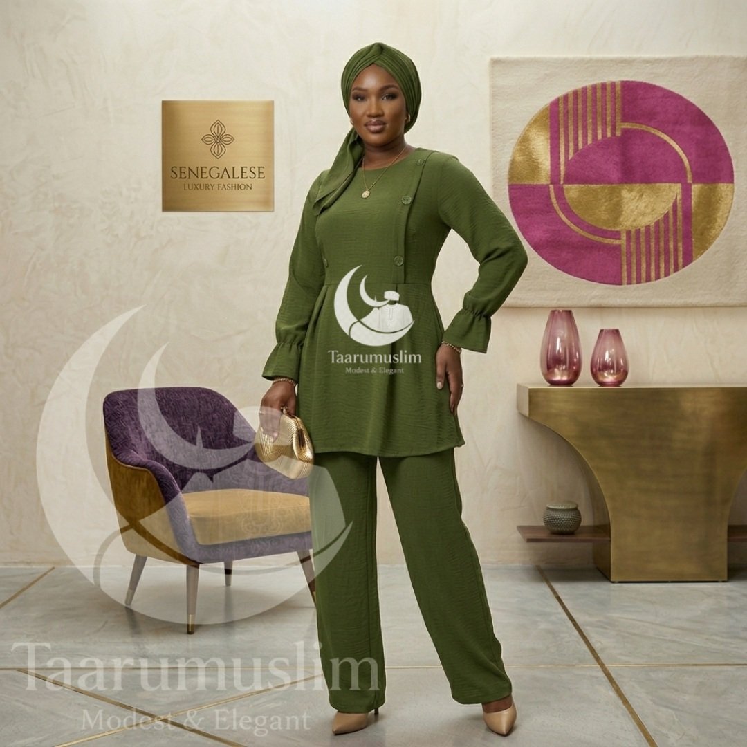 Ensemble Plissé Femme Dakar - Tenue Fluide Luxe Modest Fashion