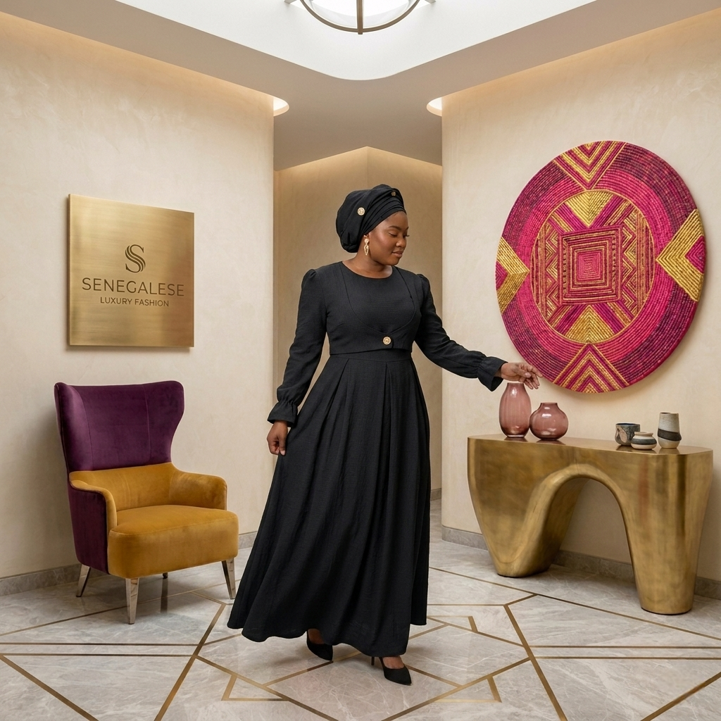 Robe Longue Polyvalente avec Boléro - Bureau & Cérémonie Dakar