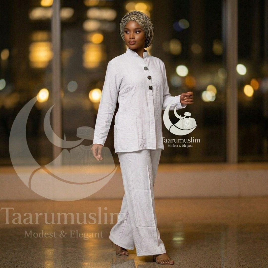 Ensemble Chemise & Pantalon Large Femme Awa - Coupe Fluide Modest Fashion